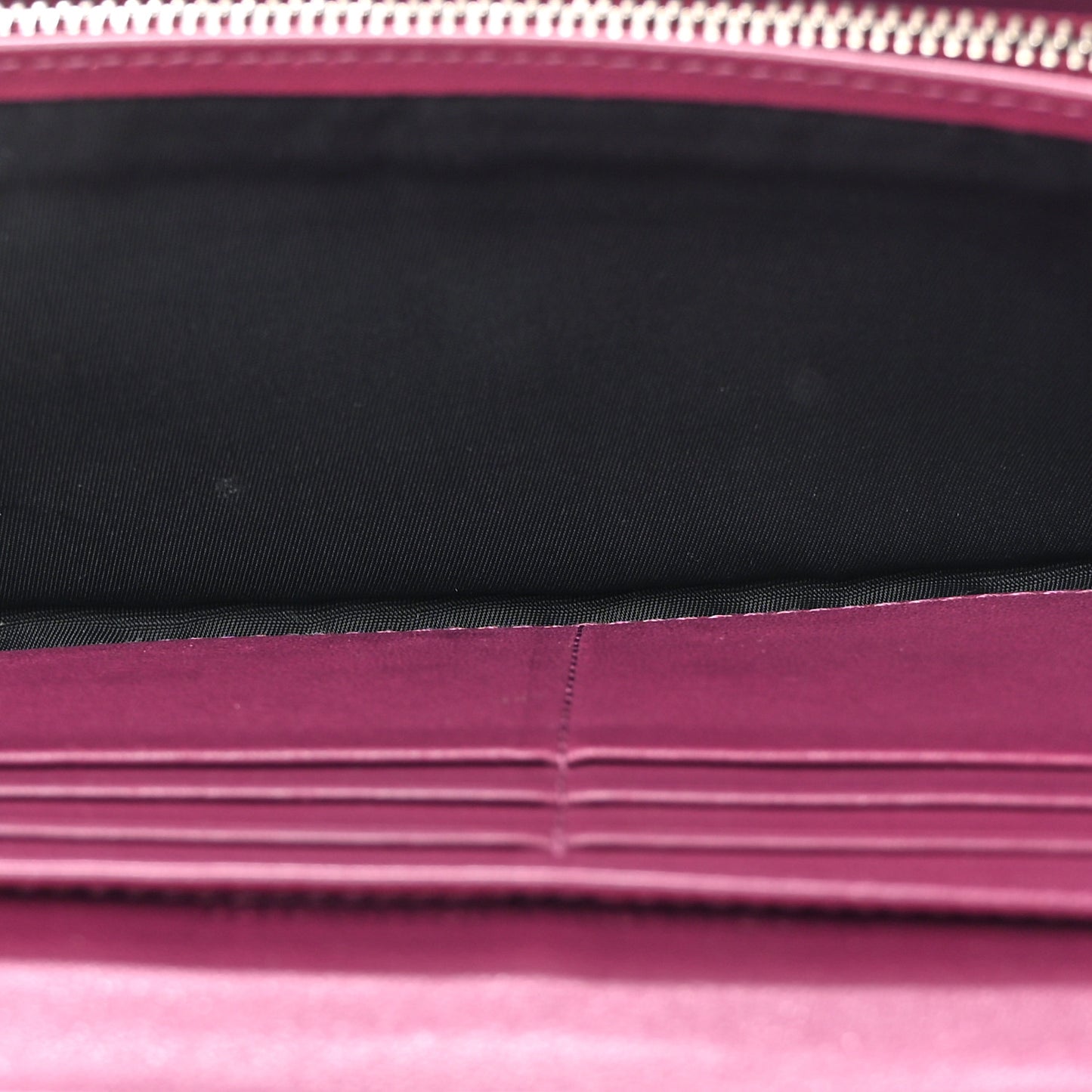 Patent Cannage Lady Dior Rendezvous Wallet On Chain Fuchsia