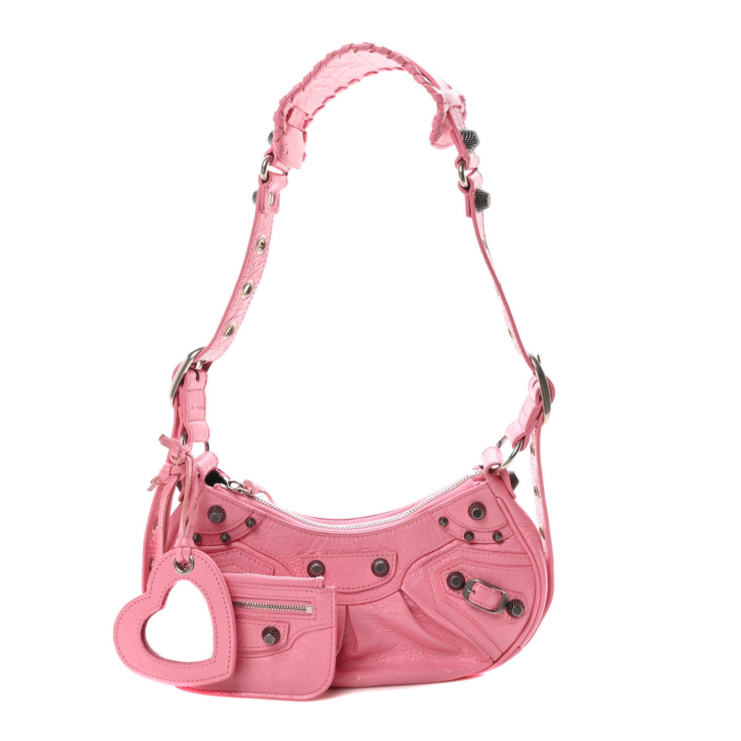 Agneau Arena Le Cagole Shoulder Bag XS Candy Pink