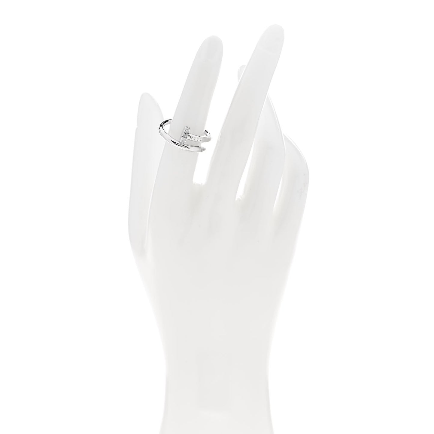 18K White Gold Diamond Juste Un Clou Ring 53 6.25