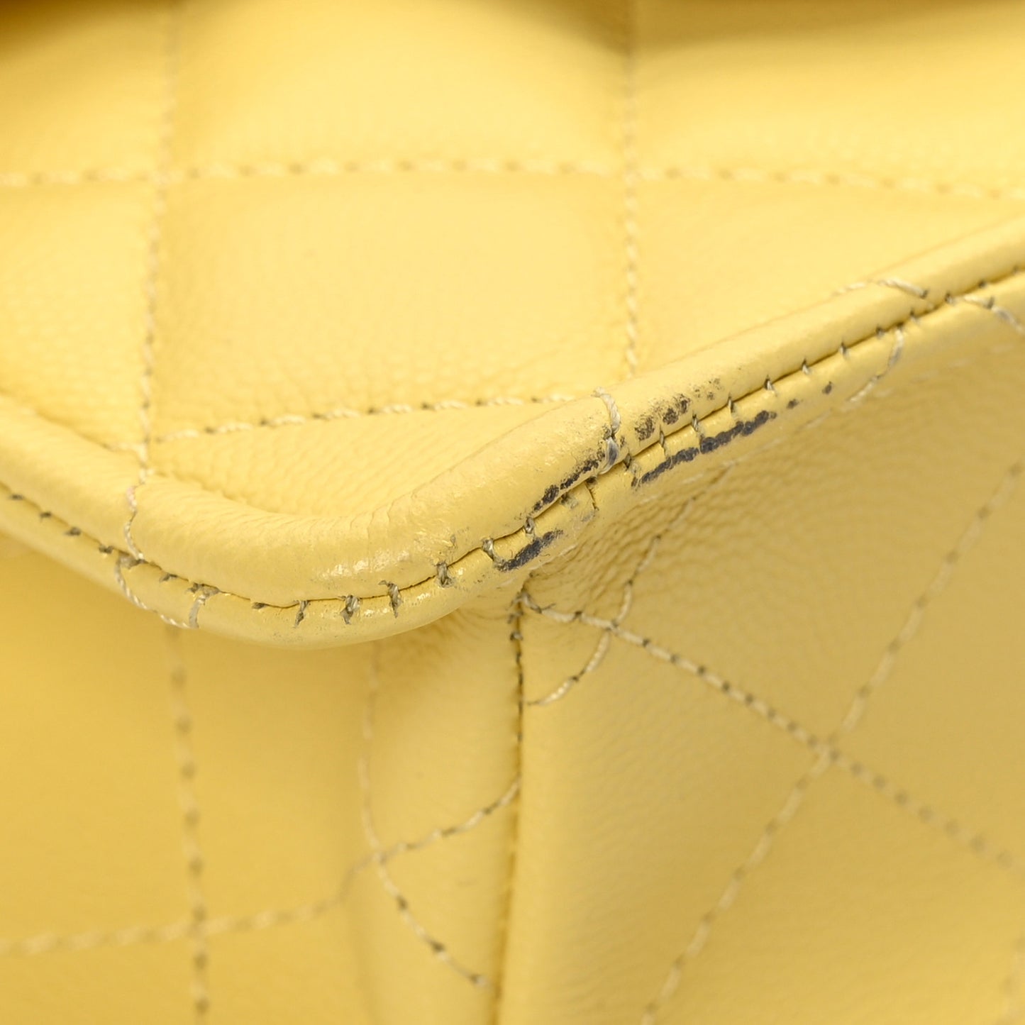 Caviar Quilted Mini Sweet Classic Flap Yellow