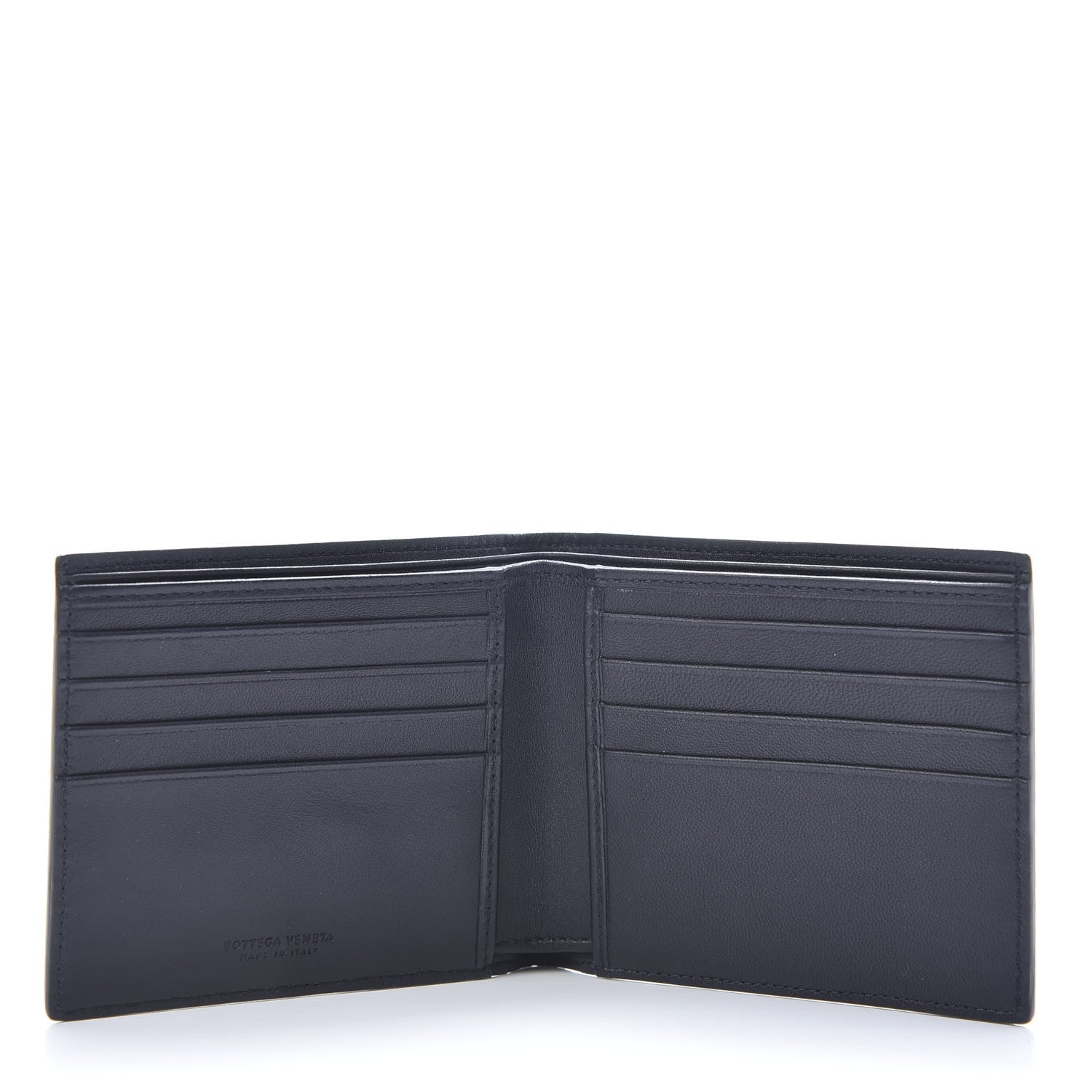 Bottega Veneta Lizard Bi-Fold Wallet Navy Blue 5 of 8