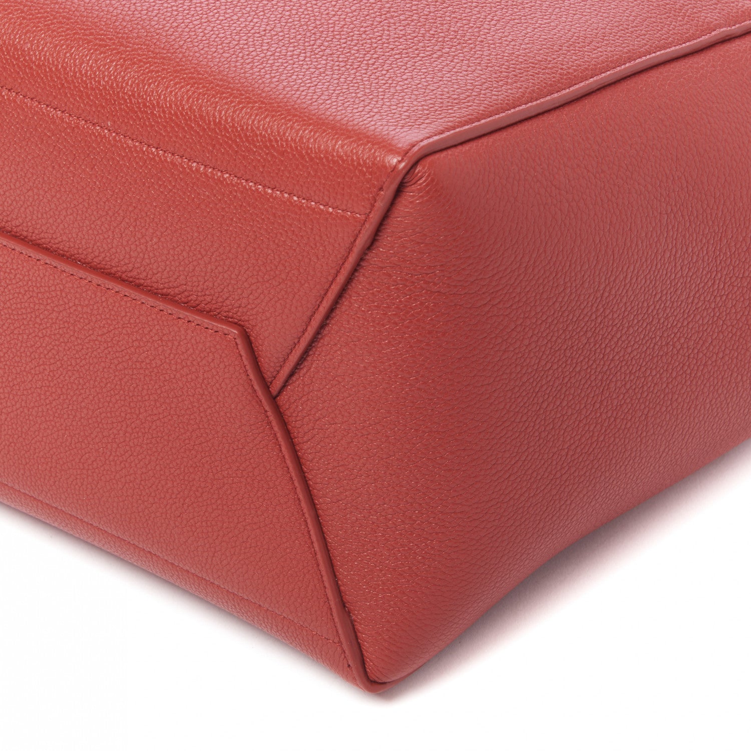 Celine Soft Grained Calfskin Sangle Bucket Bag Red 4 of 8