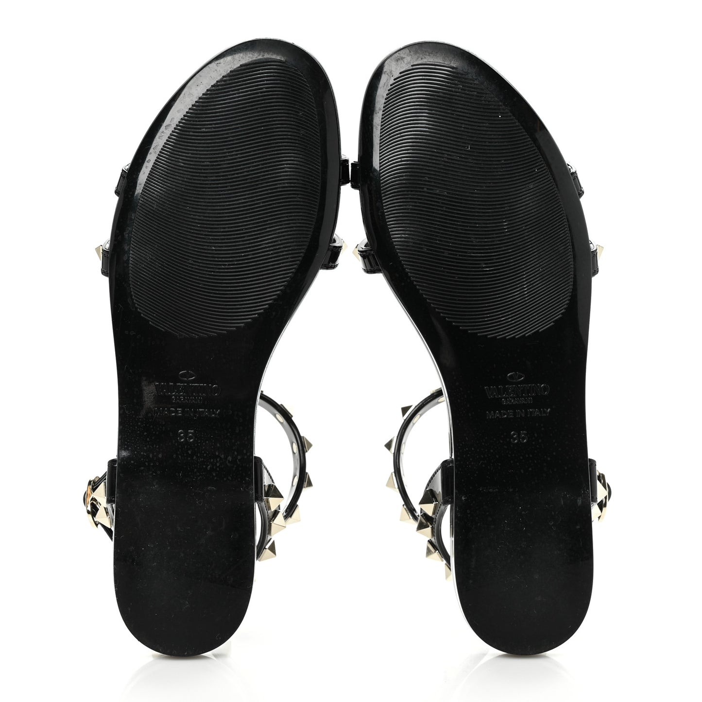 PVC Jelly Rockstud Caged Sandals 35 Black