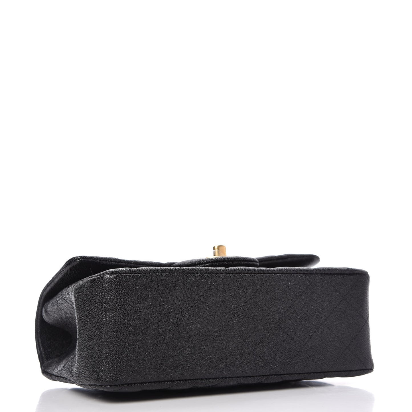 Caviar Quilted Mini Top Handle Rectangular Flap Black