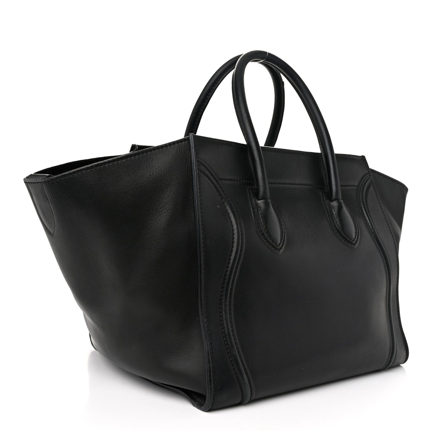 Smooth Calfskin Medium Phantom Luggage Black