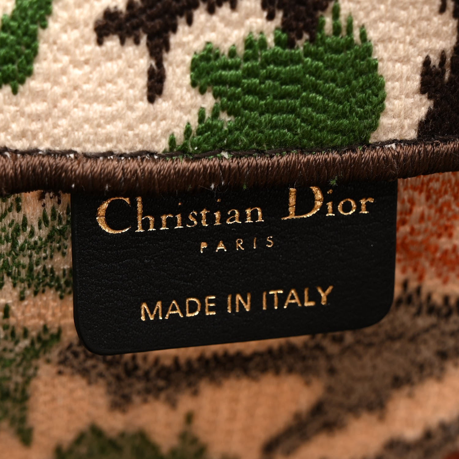 Christian Dior Canvas Embroidered Large Paisley Book Tote Multicolor 6 of 15