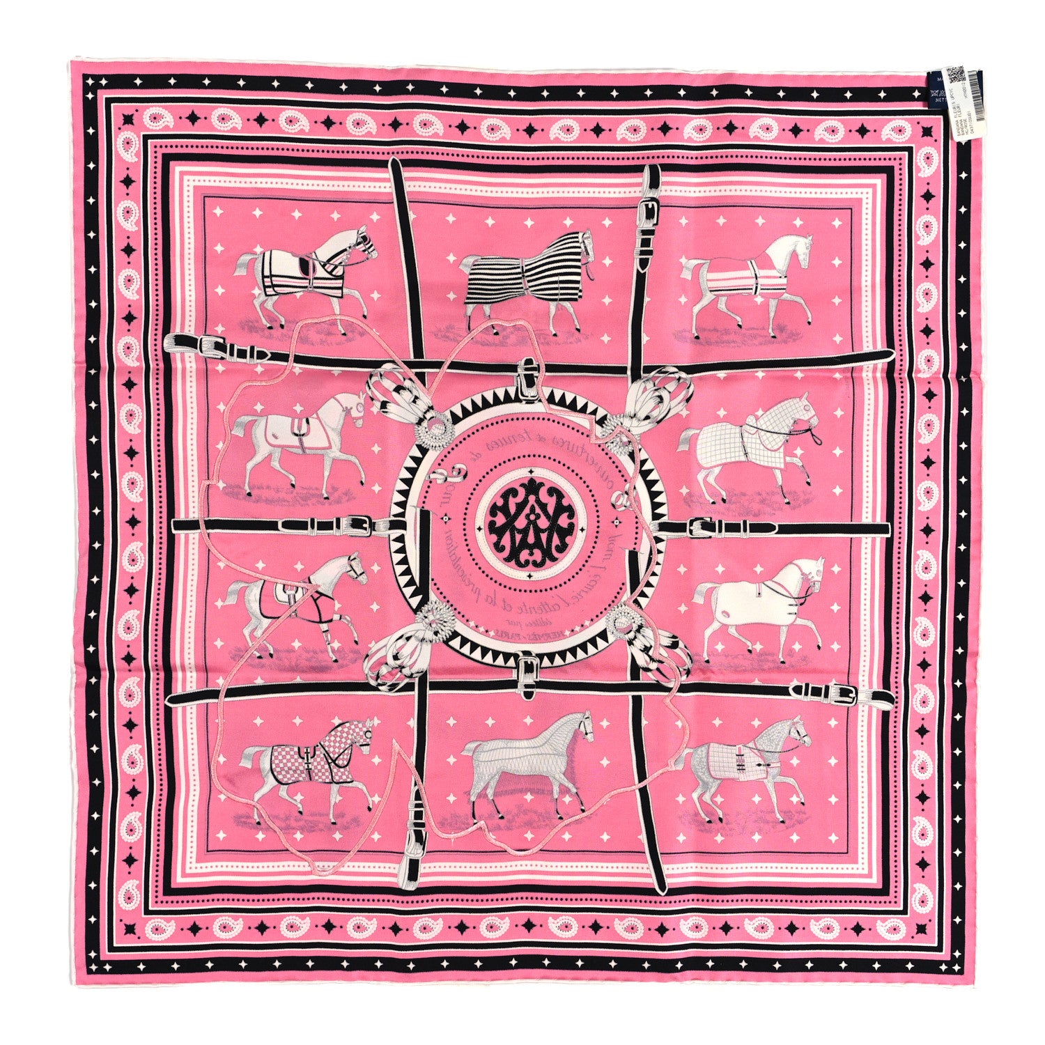 Hermes Silk Couvertures Et Tenues De Jour Bandana 70 Rose 2 of 3