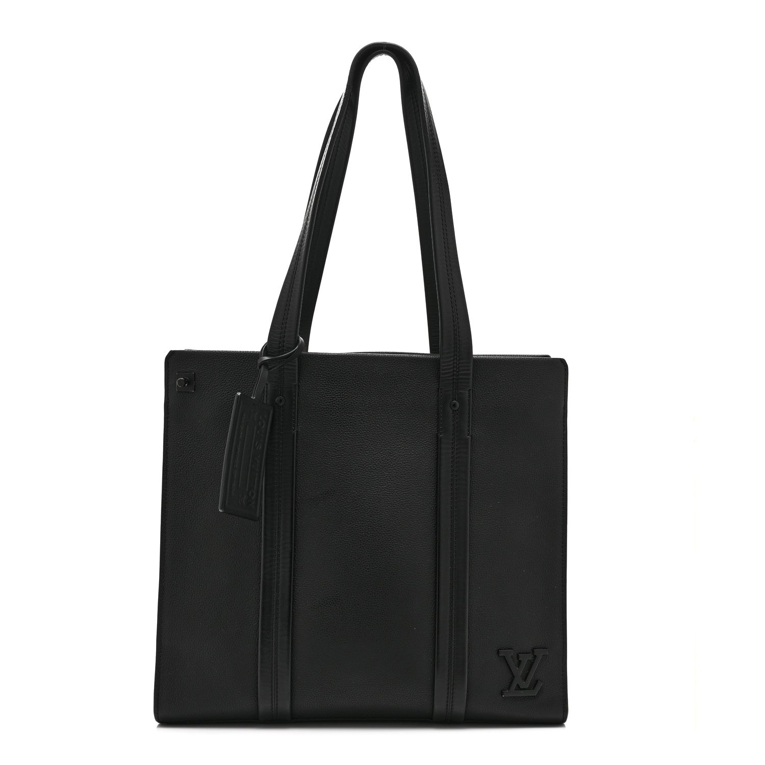 Louis Vuitton ブラック アエログラム　トート Louis Vuitton Grained Calfskin LV Aerogram Tote Black 1869255