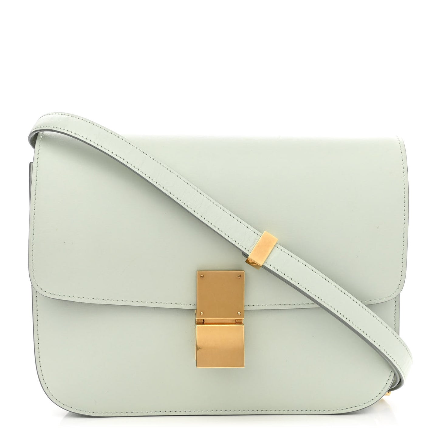 Box Calfskin Medium Classic Box Flap Bag Mint