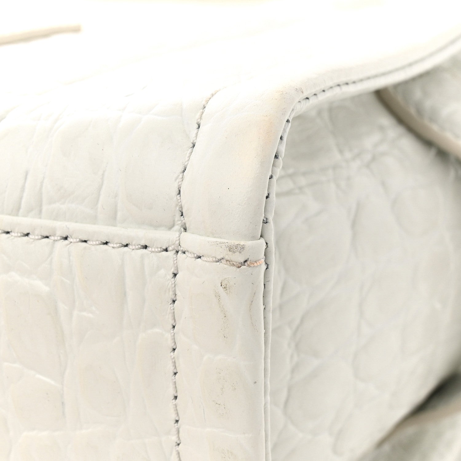 Marc Jacobs Croc Embossed Medium The Tote Bag White 11 of 13