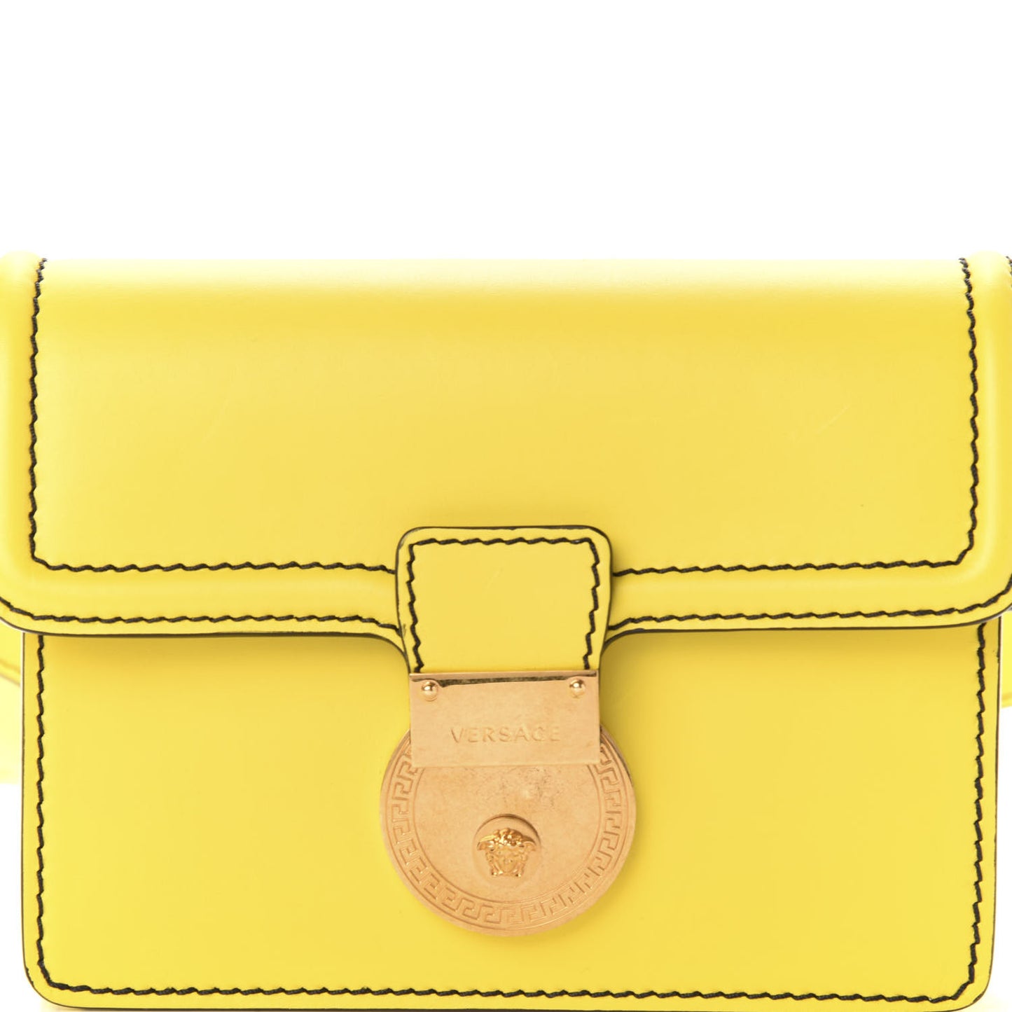 Calfskin V-Adiona Belt Bag Yellow