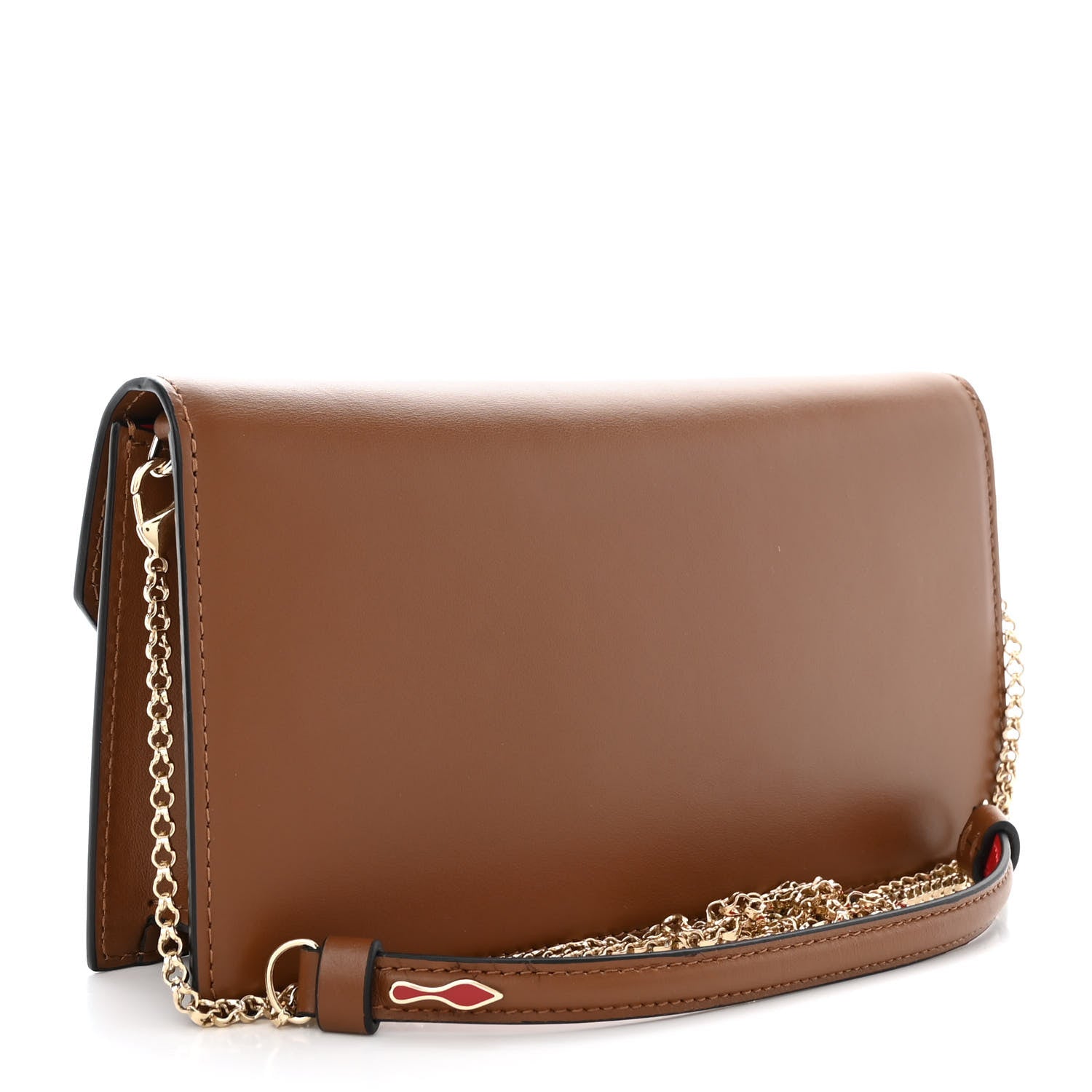 Christian Louboutin Metallic Calfskin Loubi54 Crossbody Clutch Biscotto 3 of 10