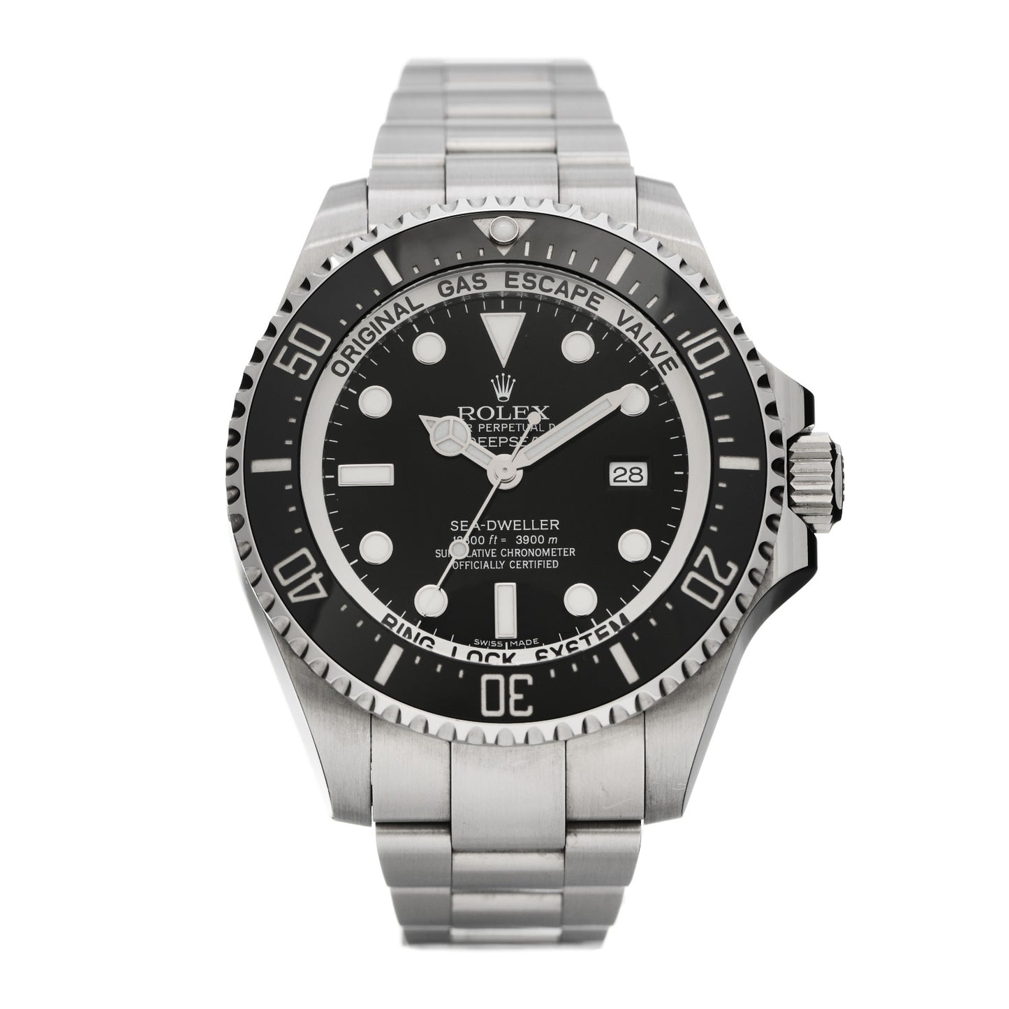 Stainless Steel 44mm Oyster Perpetual Date Sea-Dweller Deepsea Watch Black 116660