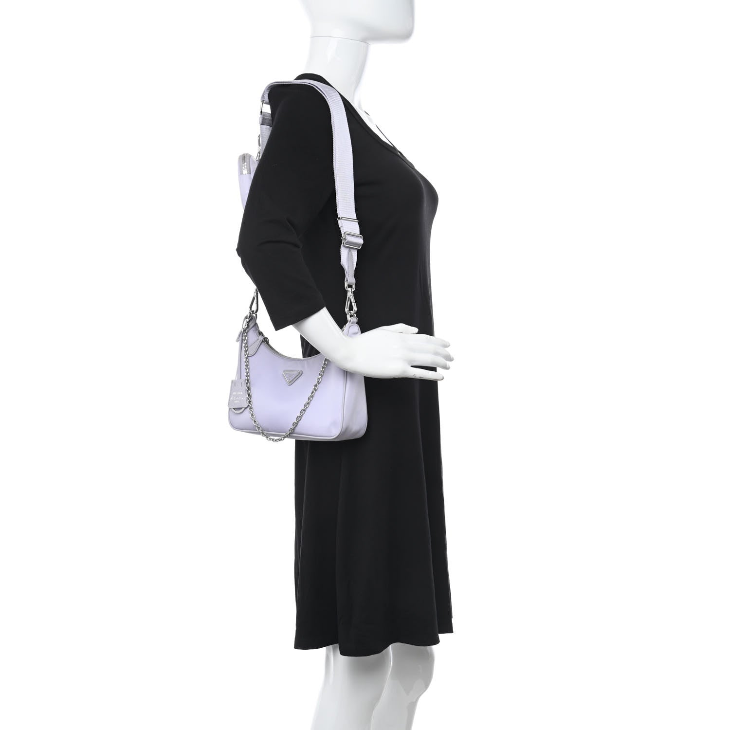 Prada Re-Nylon Saffiano Re-Edition 2005 Shoulder Bag Glicine 2 of 12