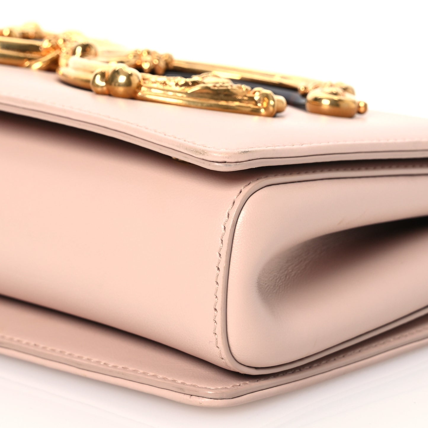 DOLCE GABBANA Calfskin DG Girls Shoulder Bag Pink