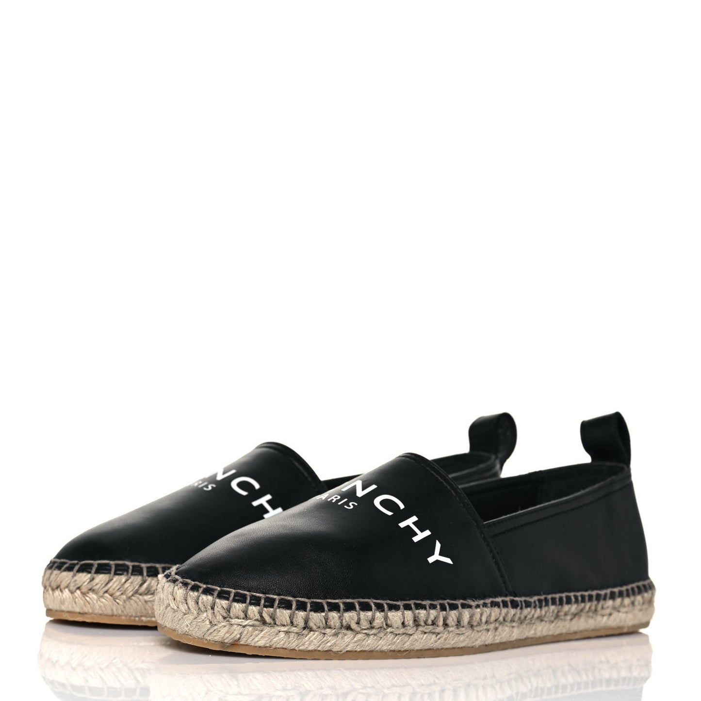 Lambskin Logo Espadrilles 41 Black