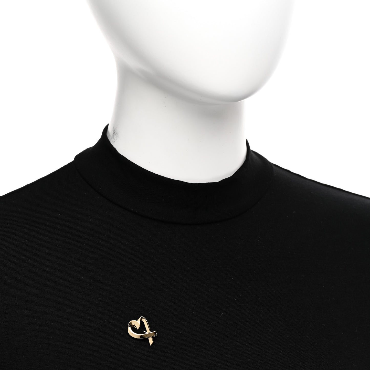 18K Yellow Gold Paloma Picasso Loving Heart Pin Brooch