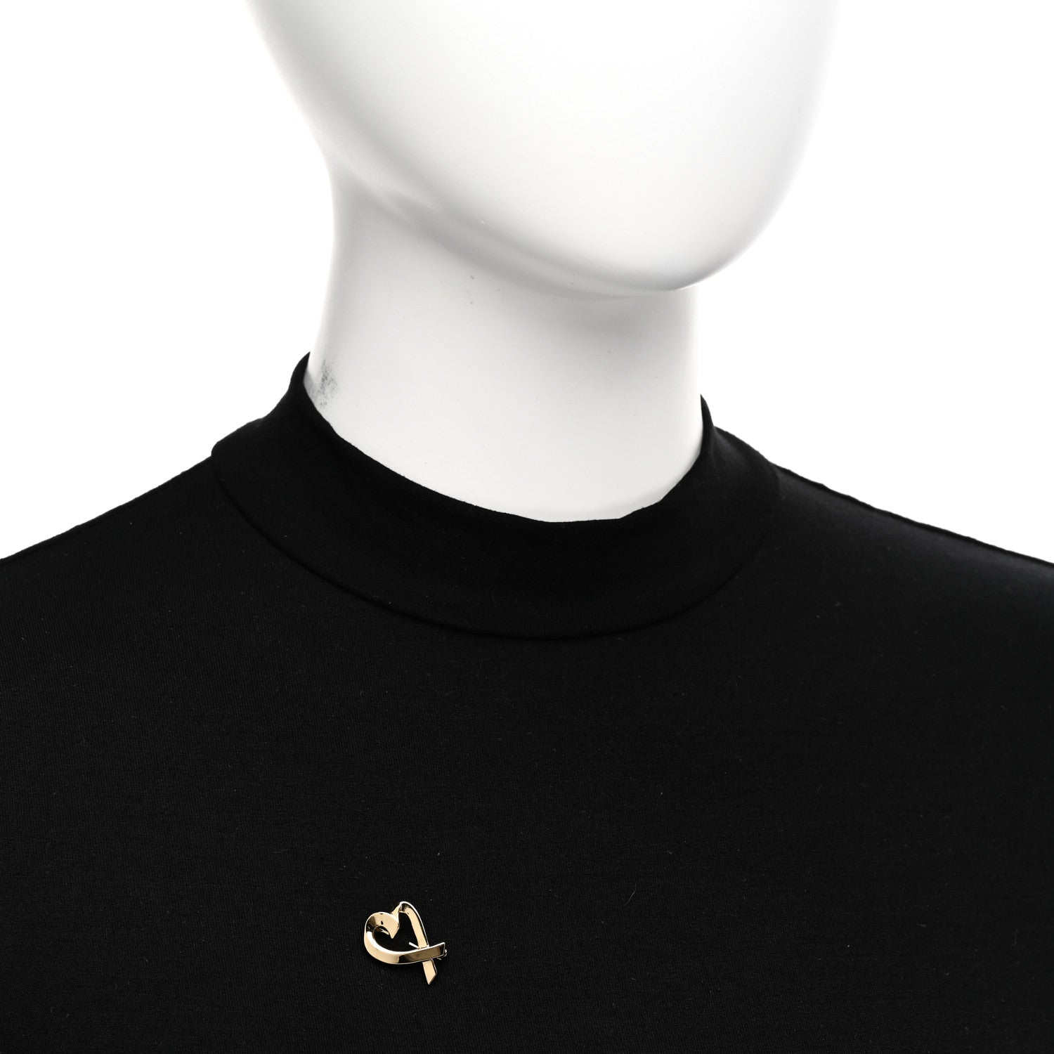 Tiffany 18K Yellow Gold Paloma Picasso Loving Heart Pin Brooch 2 of 3