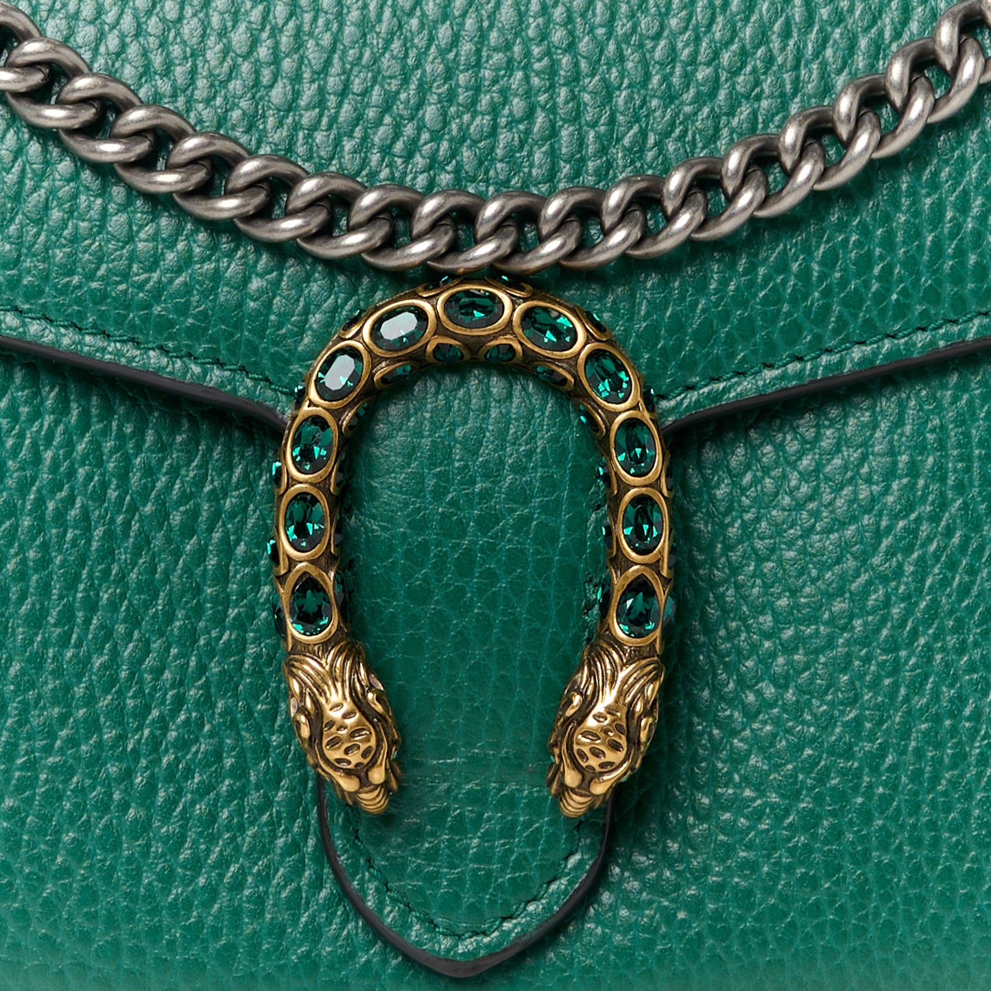 Calfskin Mini Dionysus Chain Wallet Emerald
