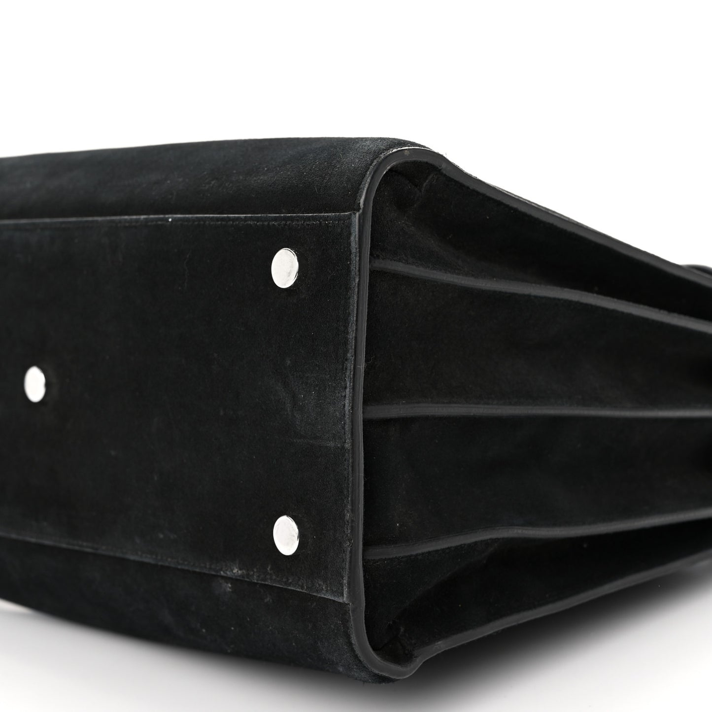 Suede Crocodile Embossed Small Sac De Jour Black