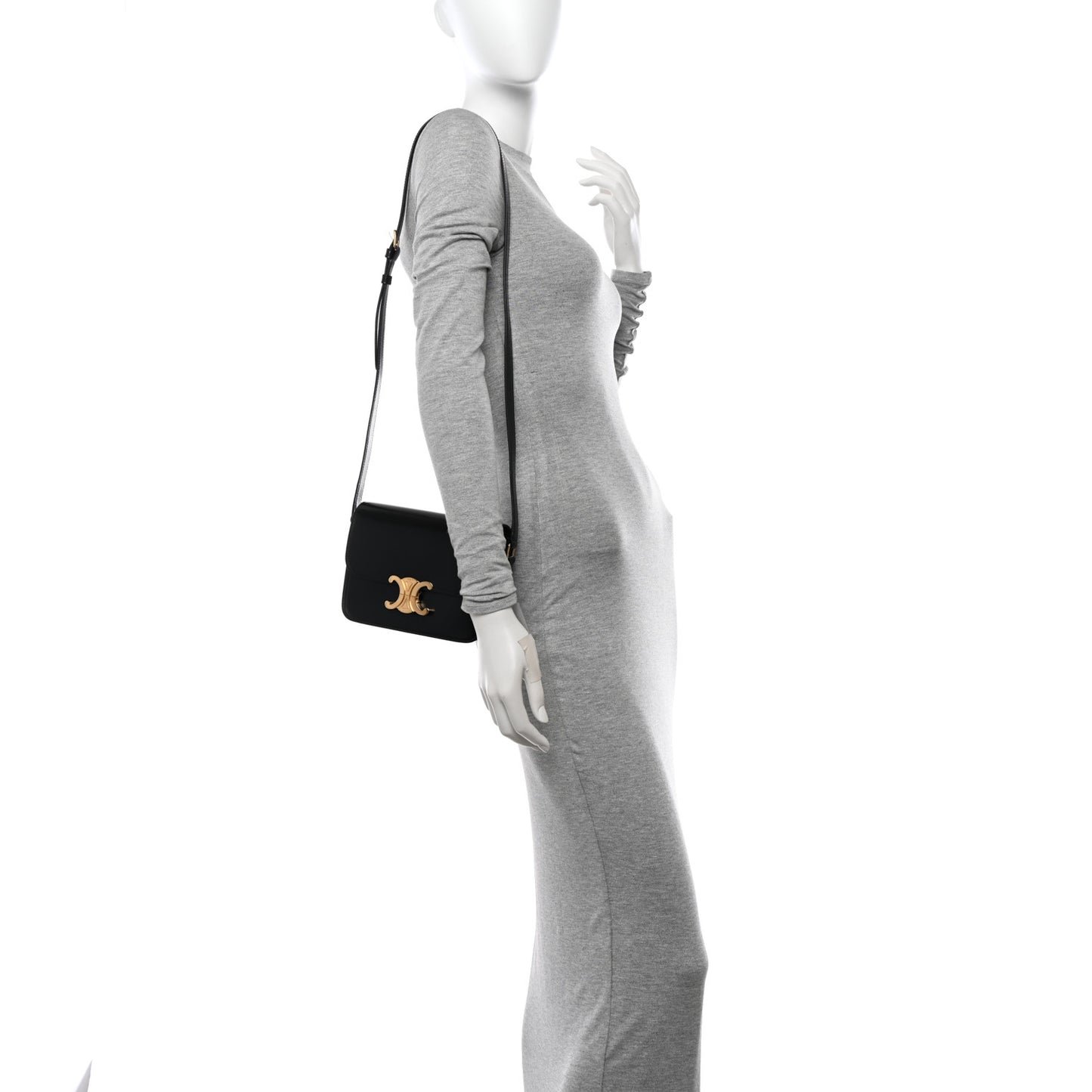Shiny Calfskin Teen Triomphe Black