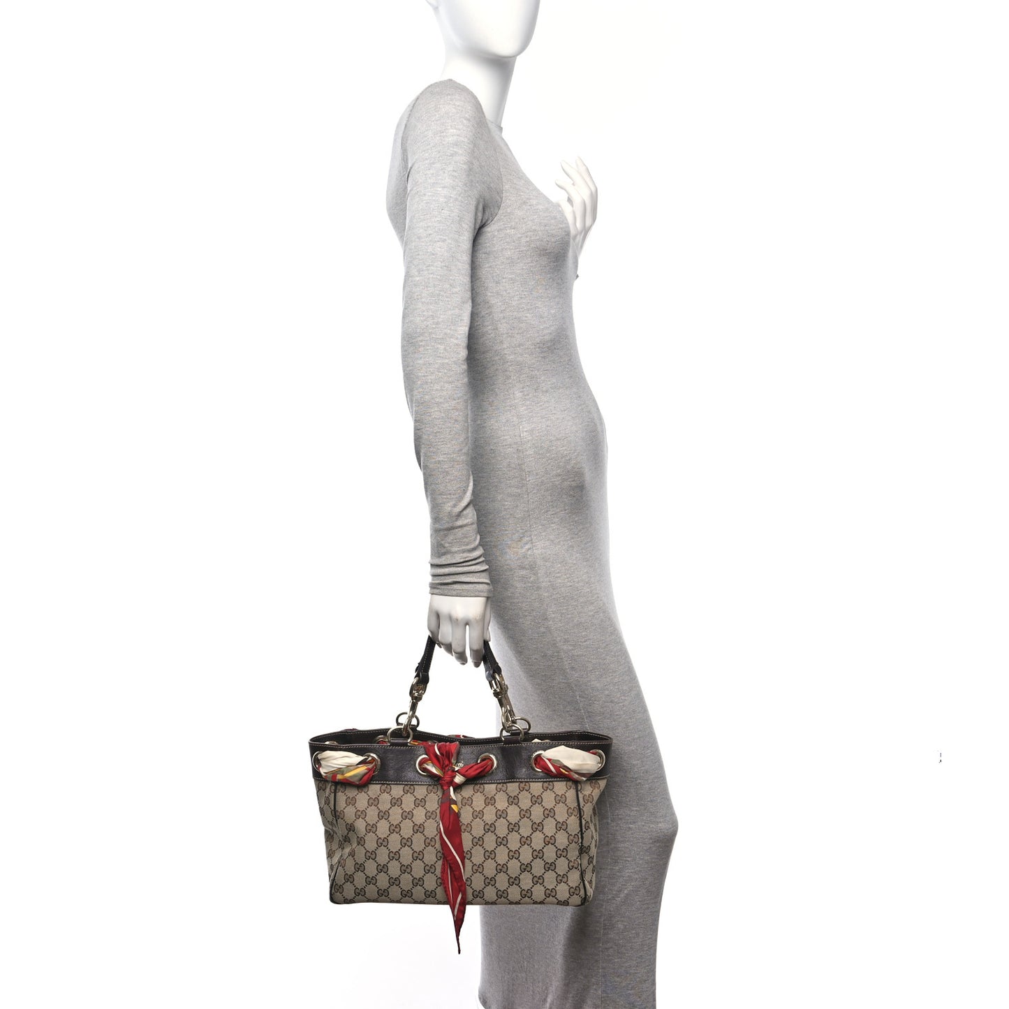 Monogram Medium Positano Tote Dark Brown