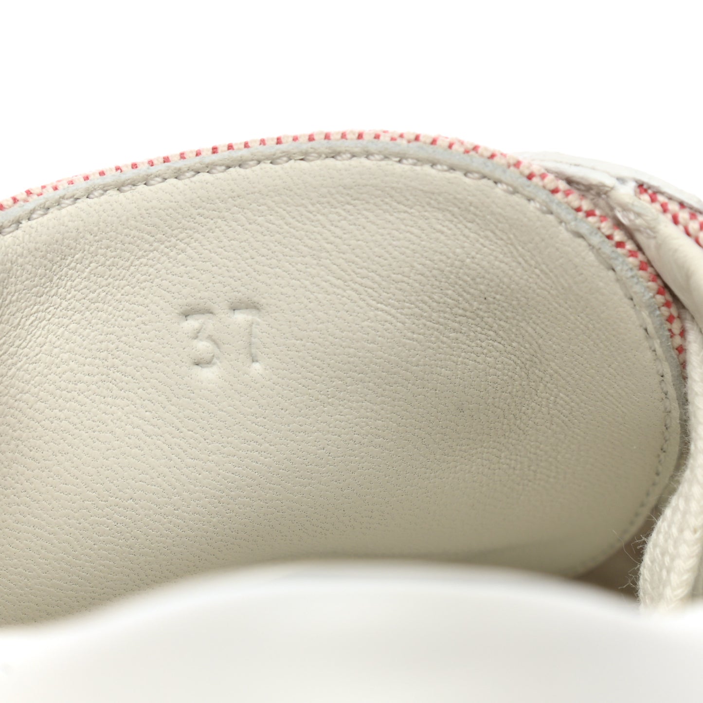 Canvas Calfskin Deep Sneakers 37 Framboise White