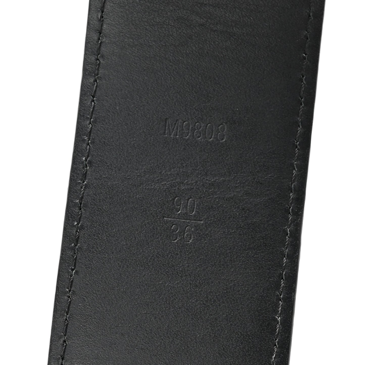 Calfskin Damier Eclipse 40mm LV Initiales Reversible 90 36 Belt