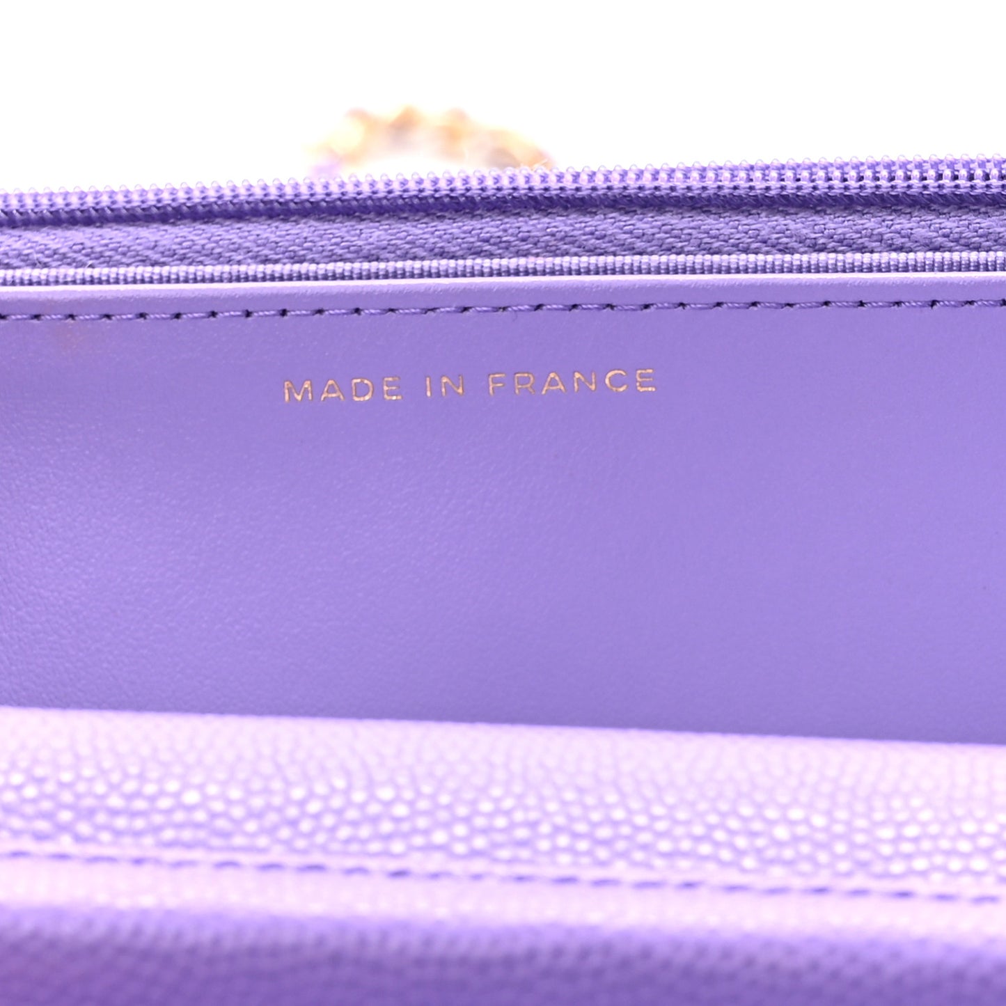Caviar Quilted Wallet On Chain WOC Purple