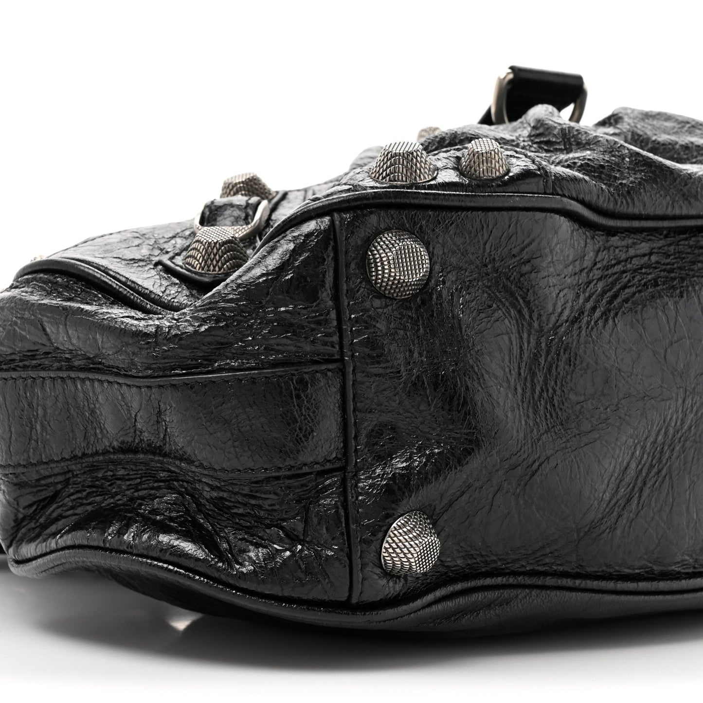 Agneau Arena Medium Le Cagole Shoulder Bag Black