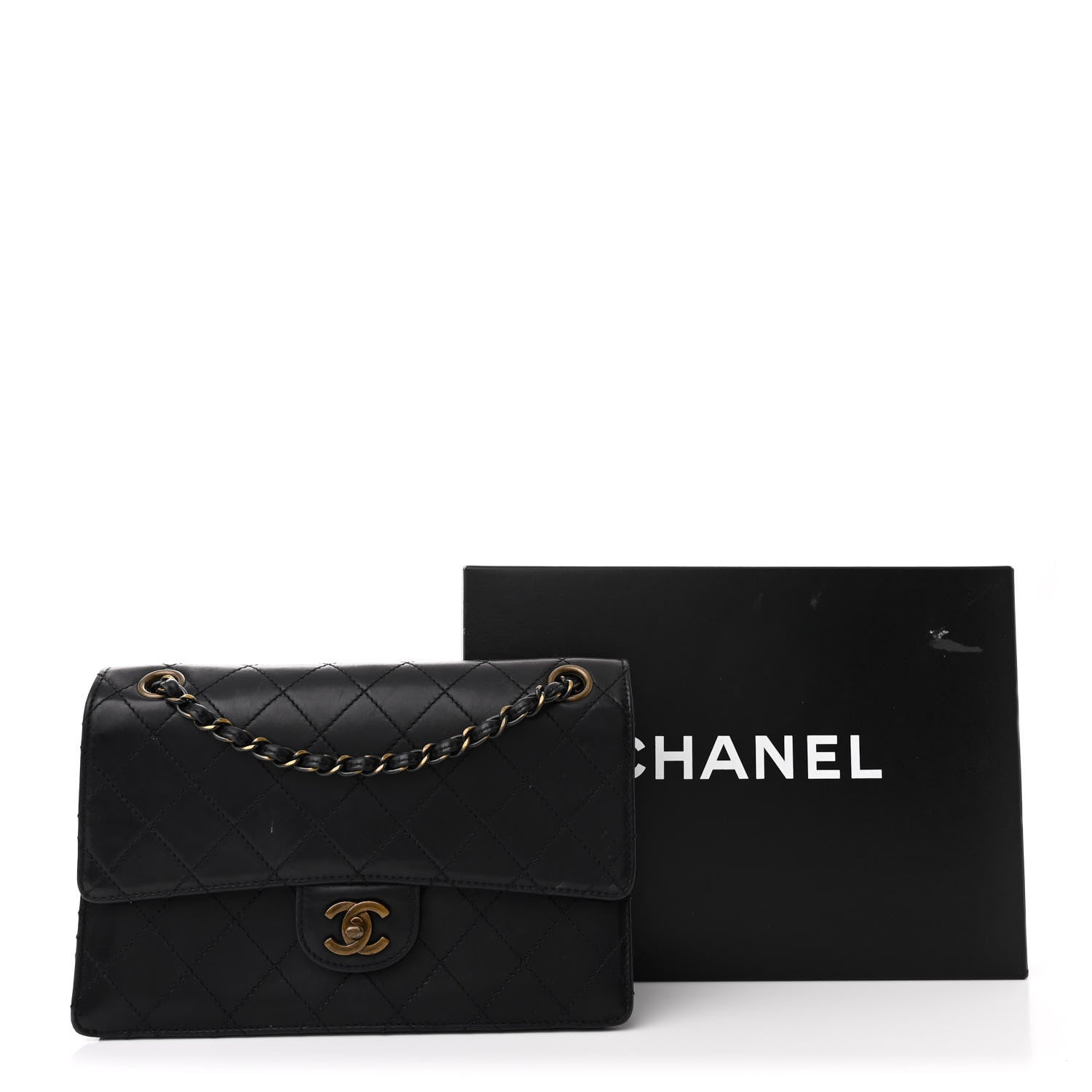 Chanel Calfskin Stitched Medium Single Flap Black 15 of 15