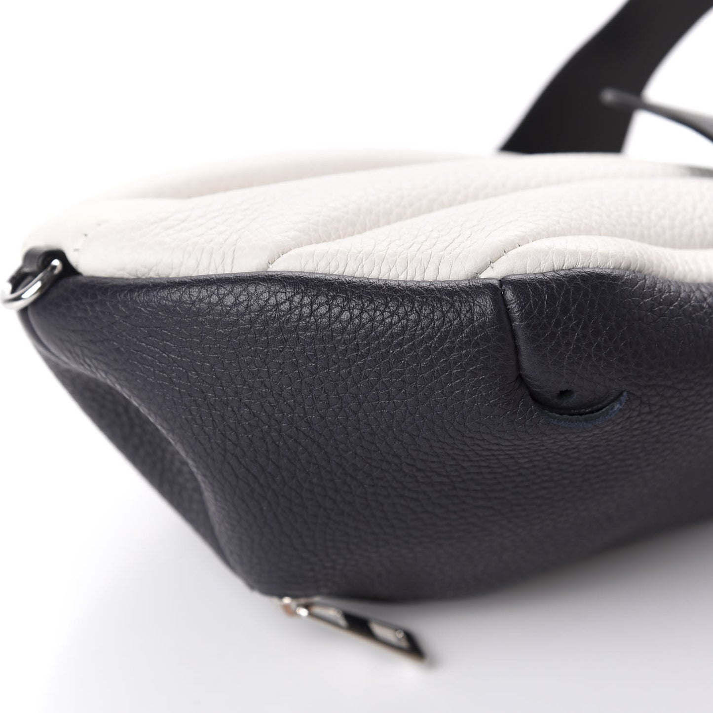 Calfskin Paula's Ibiza Mini Whale Crossbody Bag Black White