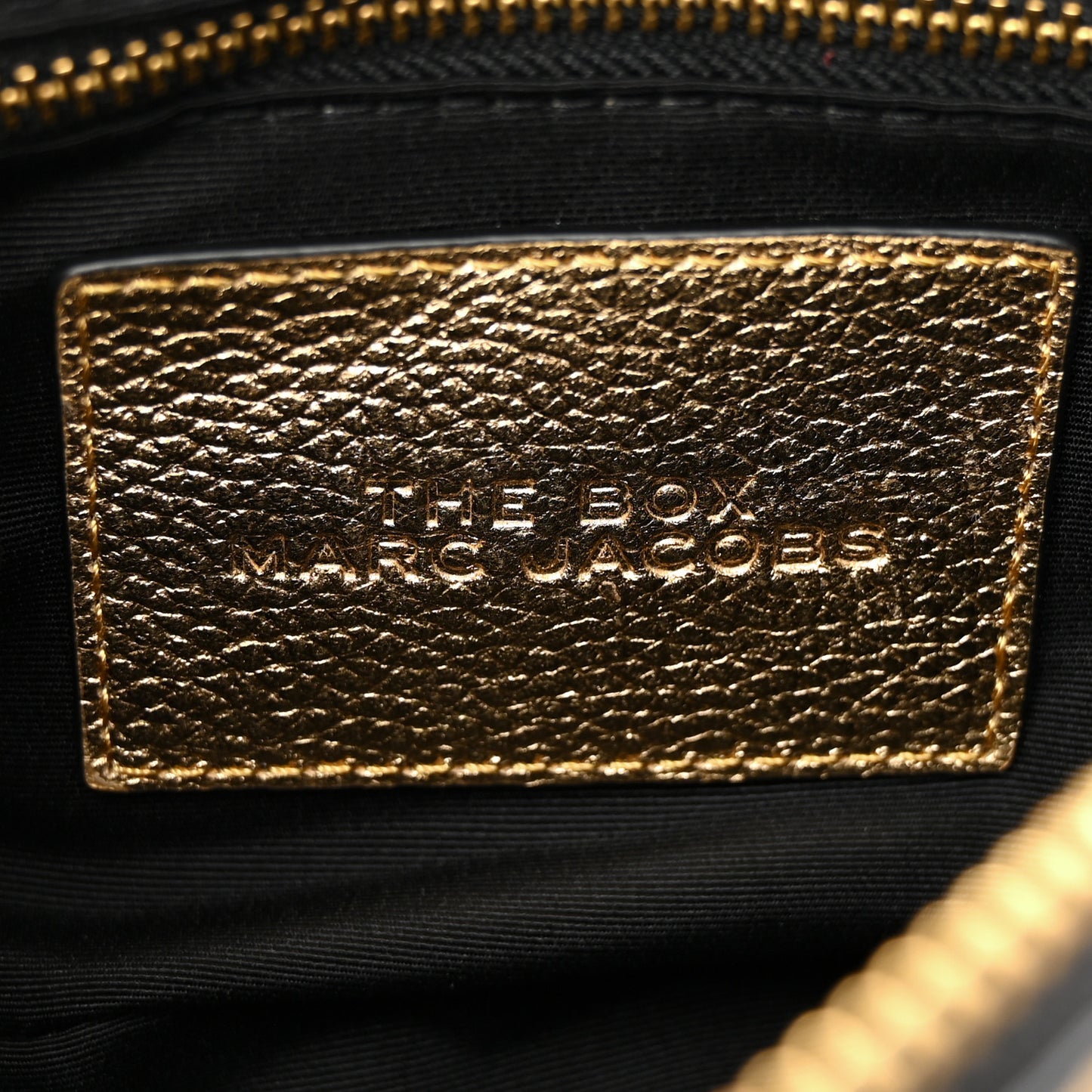 Metallic Calfskin The Box 20 Crossbody Gold