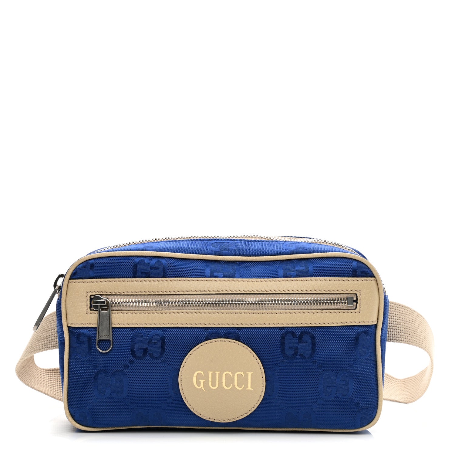Gucci Econyl Nylon Monogram Off The Grid Belt Bag 95 38 Orient Blue New Plaster 1 of 8