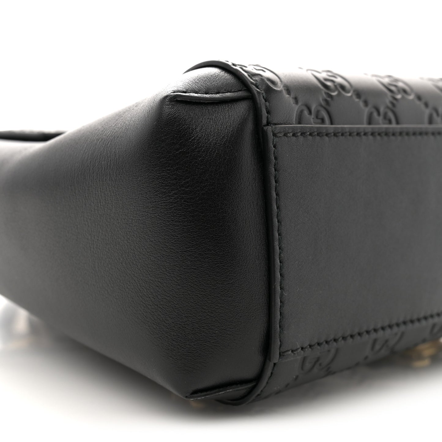 Guccissima Signature Padlock Backpack Black