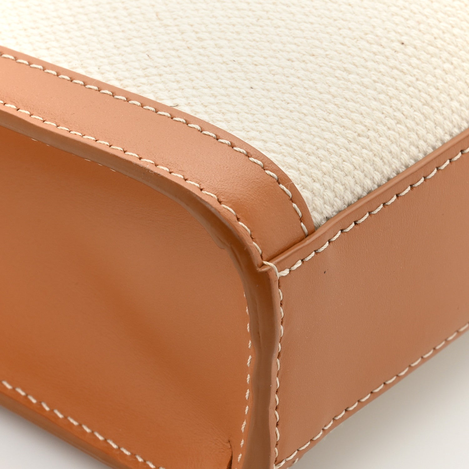 Celine Canvas Calfskin Mini Vertical Cabas Natural Tan 11 of 18