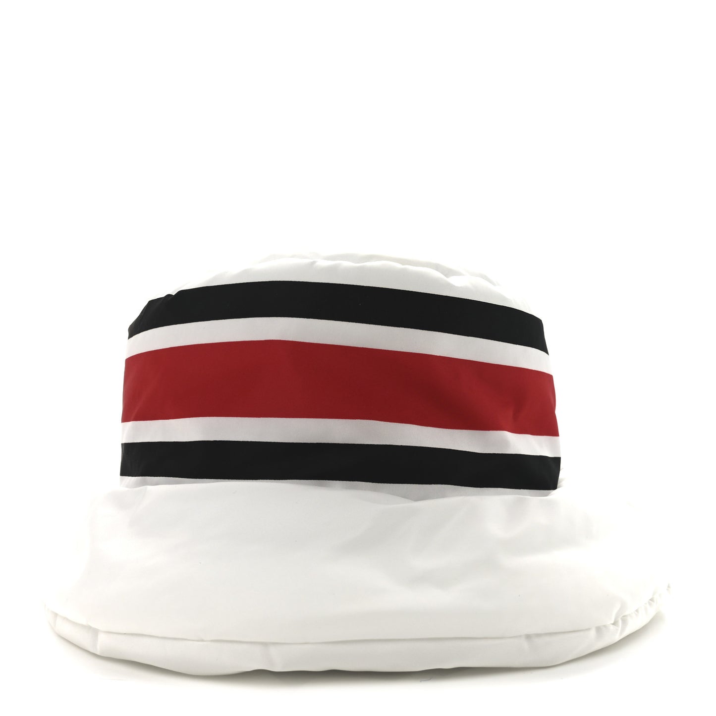 Re-Nylon Triangle Logo Padded Mens Bucket Hat M White Rosso