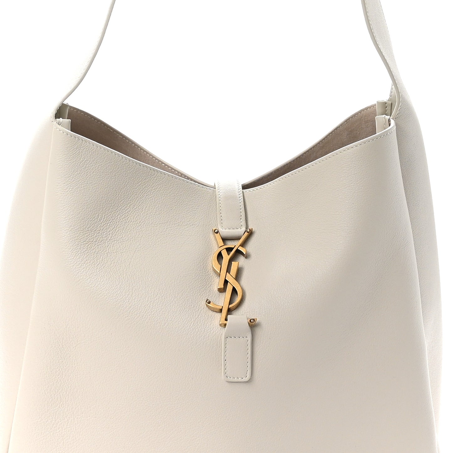 Smooth Calfskin Large Le 5 A 7 Soft Hobo Blanc Vintage