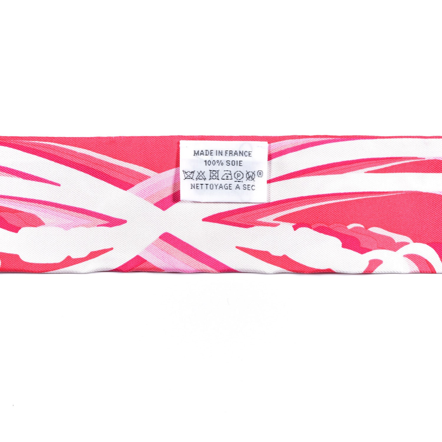 Hermes Silk Brides de Gala Shadow Twilly Rose Blanc Fuchsia 4 of 4