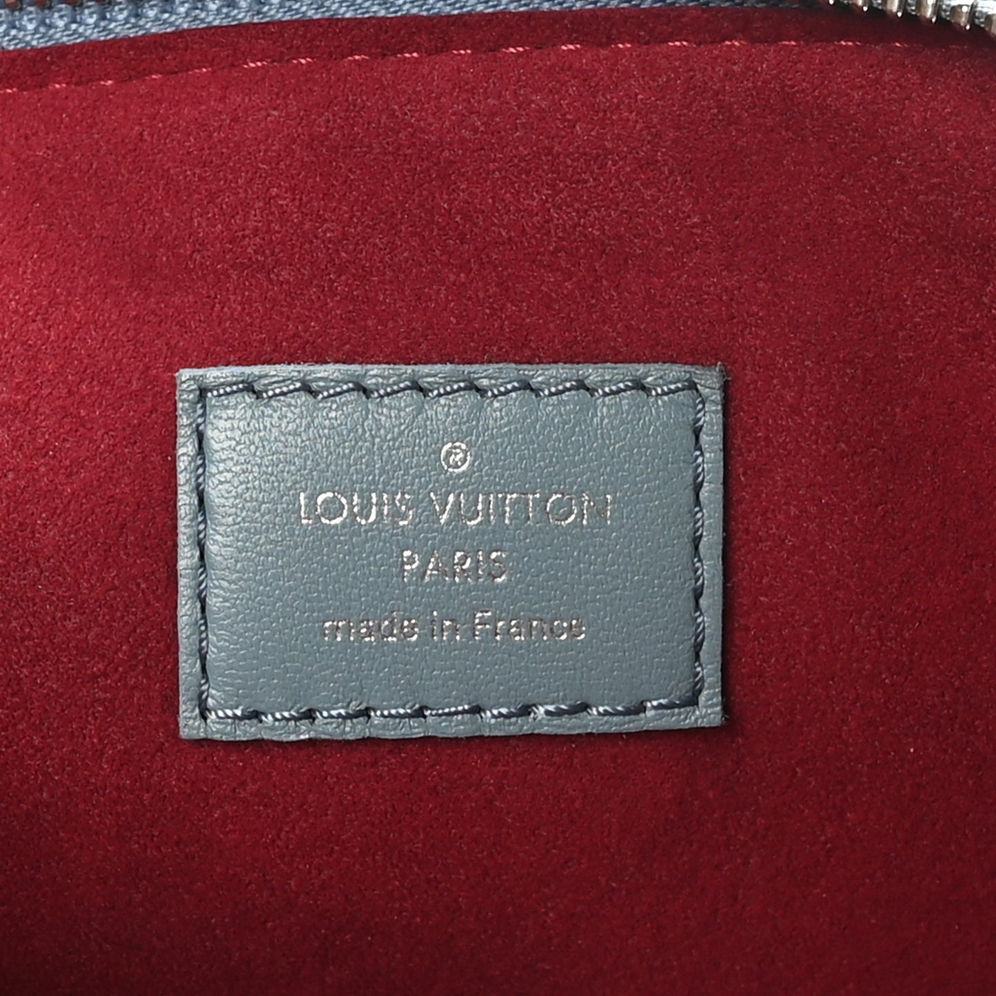 Lambskin Embossed Monogram Coussin PM Blue Glacier