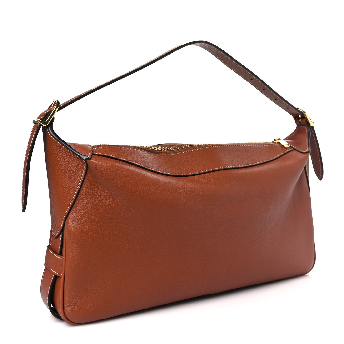 Supple Calfskin Medium Romy Shoulder Bag Tan