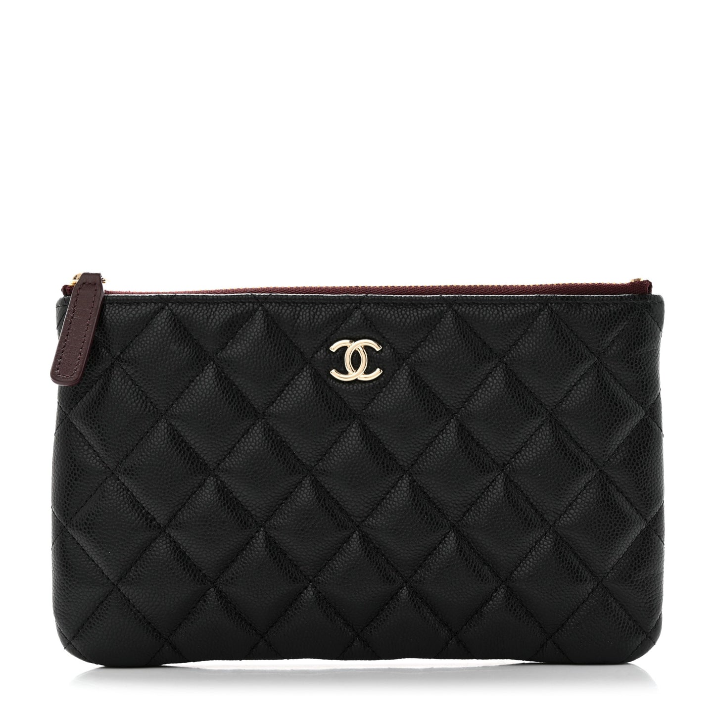 Caviar Quilted Cosmetic Case Black