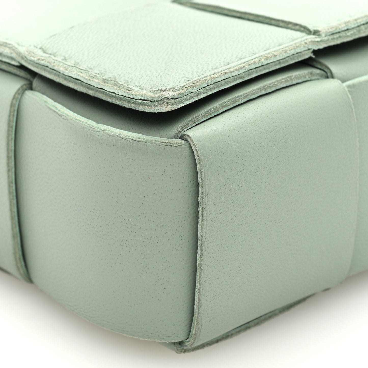 Lambskin Maxi Intreccio Candy Cassette Crossbody Bag Sage