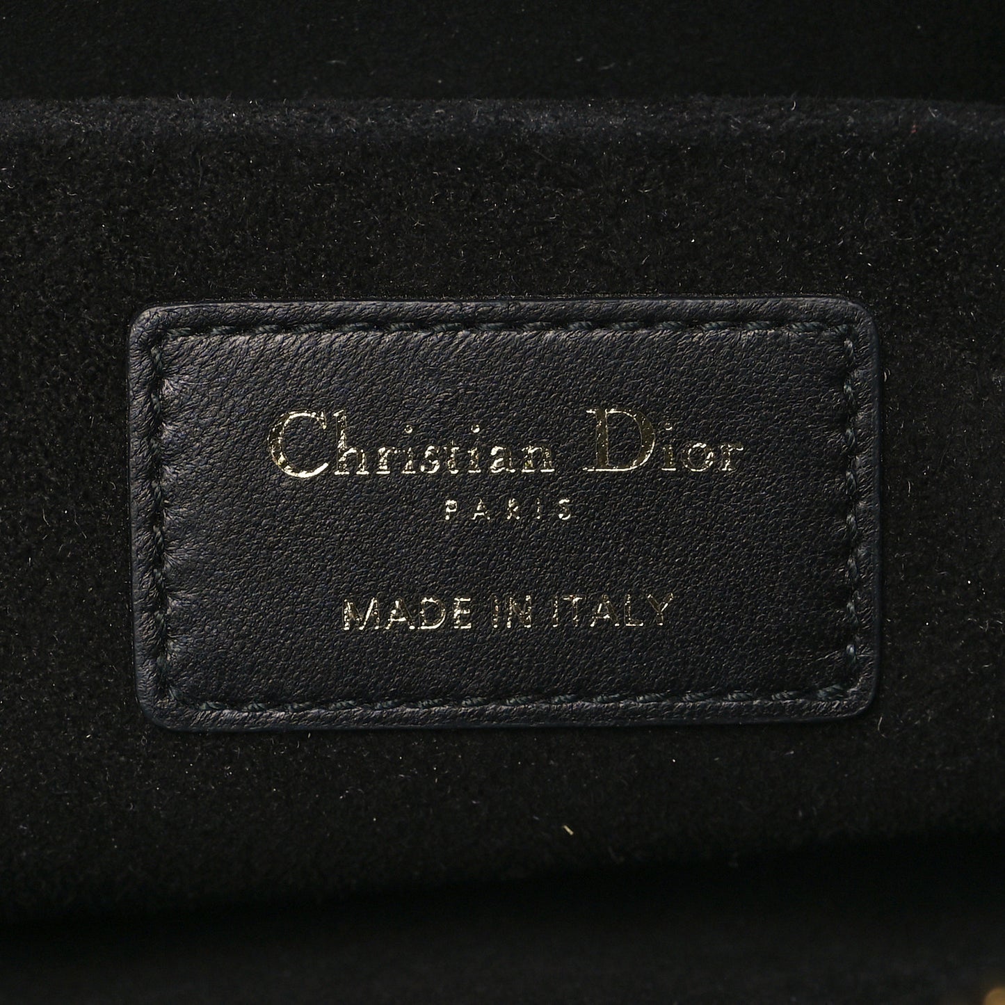 Lambskin Cannage DiorQuake Pouch Black