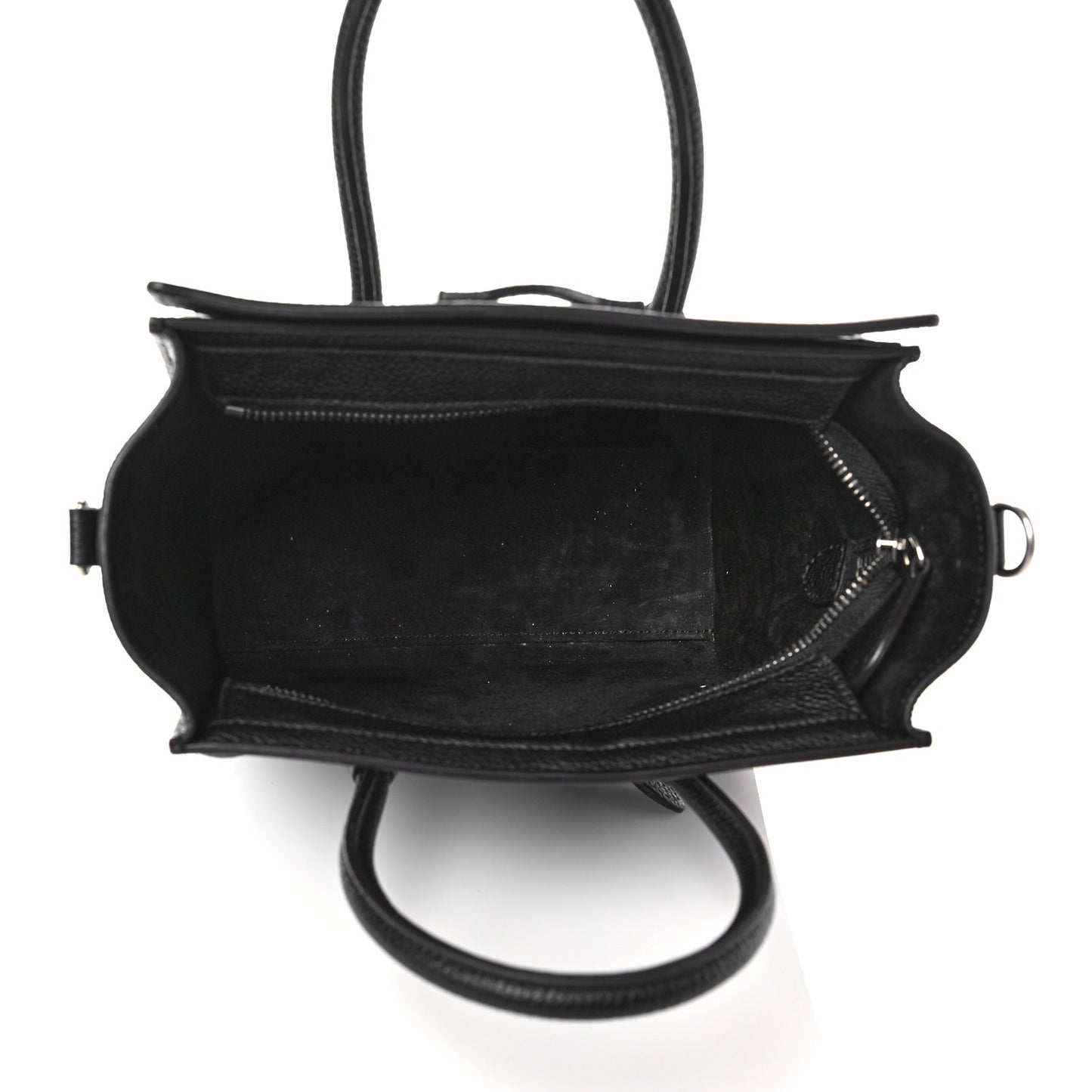 Drummed Calfskin Nano Luggage Black