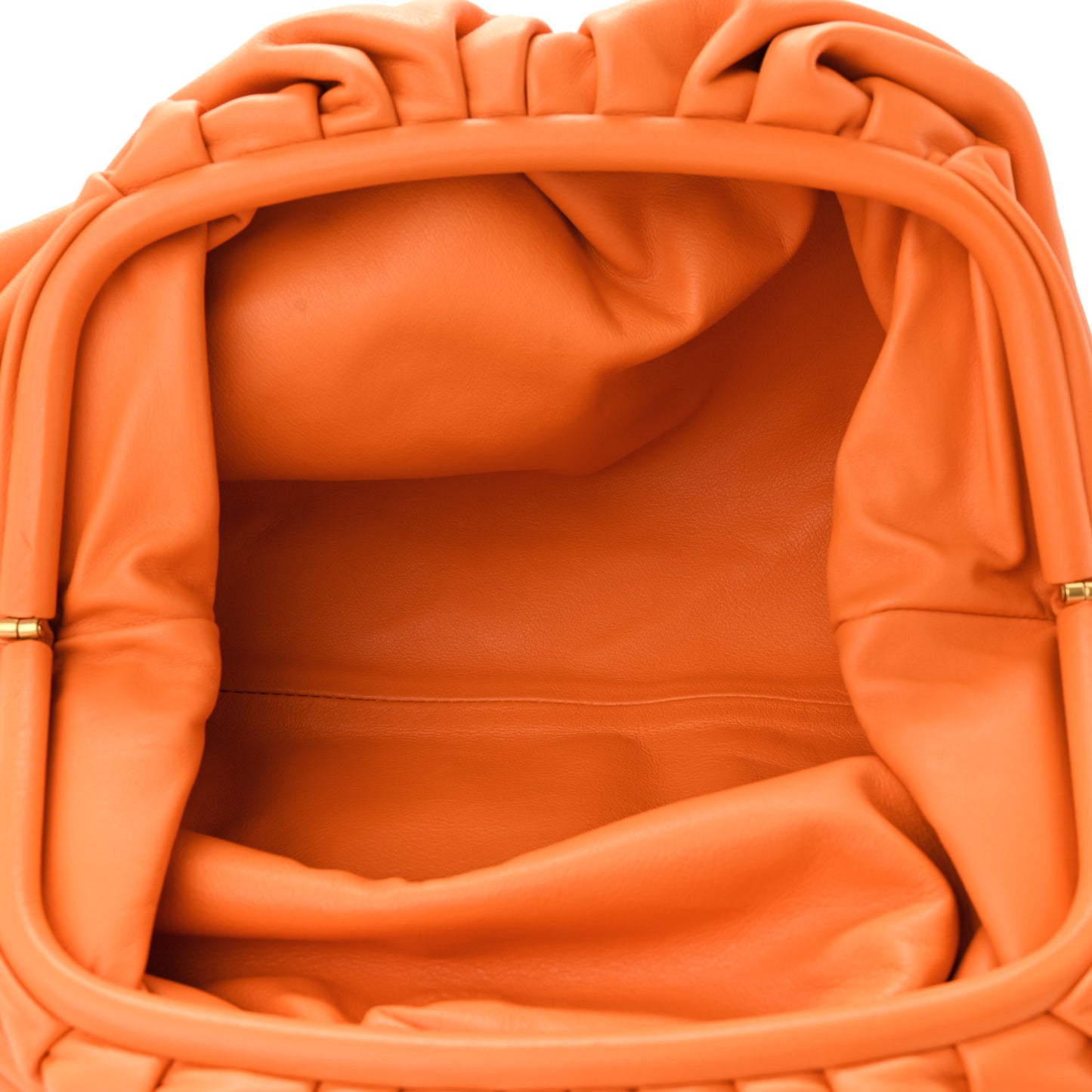 Smooth Butter Calf The Pouch Oversized Clutch Burnt Orange