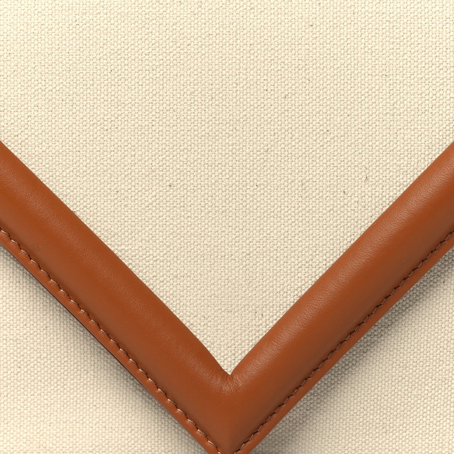Canvas Smooth Calfskin M Frame Box Bag Beige