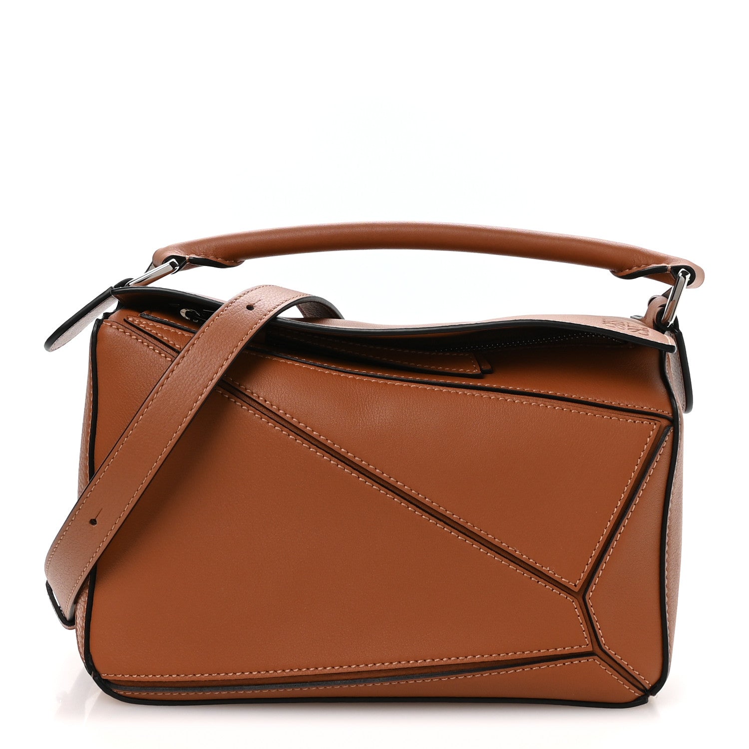 LOEWE Puzzle Bag Tan メンズ、レディース Loewe Calfskin Small Puzzle Edge Bag Tan 1856528 – FASHIONPHILE