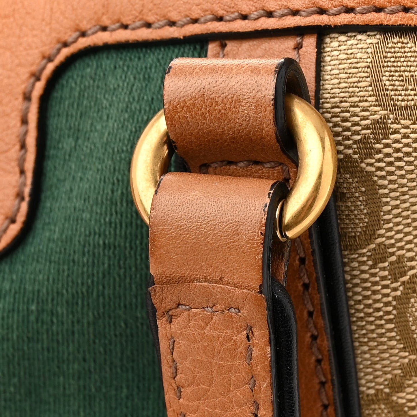 Monogram Web Rania Top Handle Bag Natural