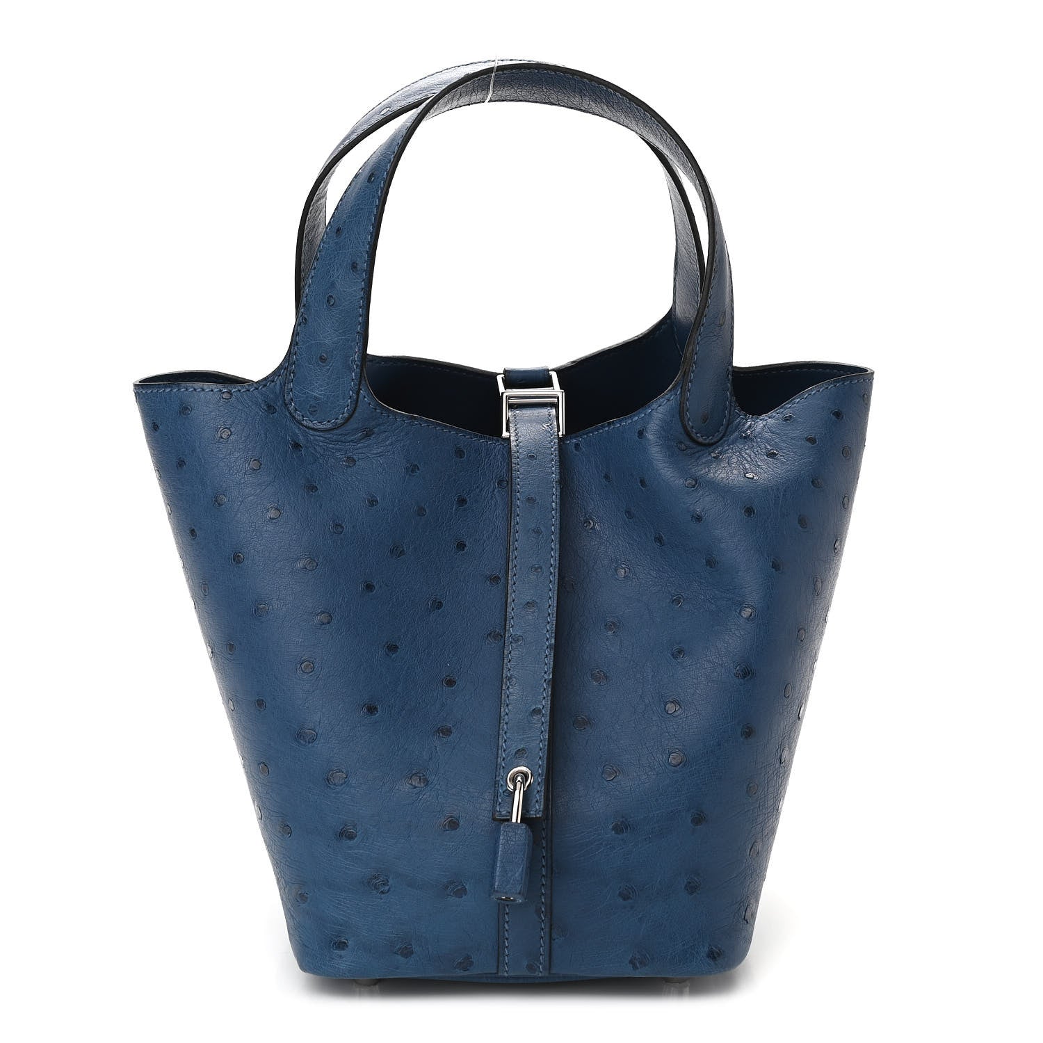 Hermes Ostrich Picotin Lock 18 Deep Blue 1022944 – FASHIONPHILE